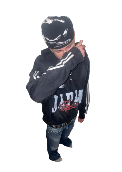 ''DISTRESSED JXPAN'' Unisex Zip-Up Hoodie