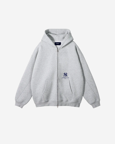 NY ZIP UP - HEATHER GREY